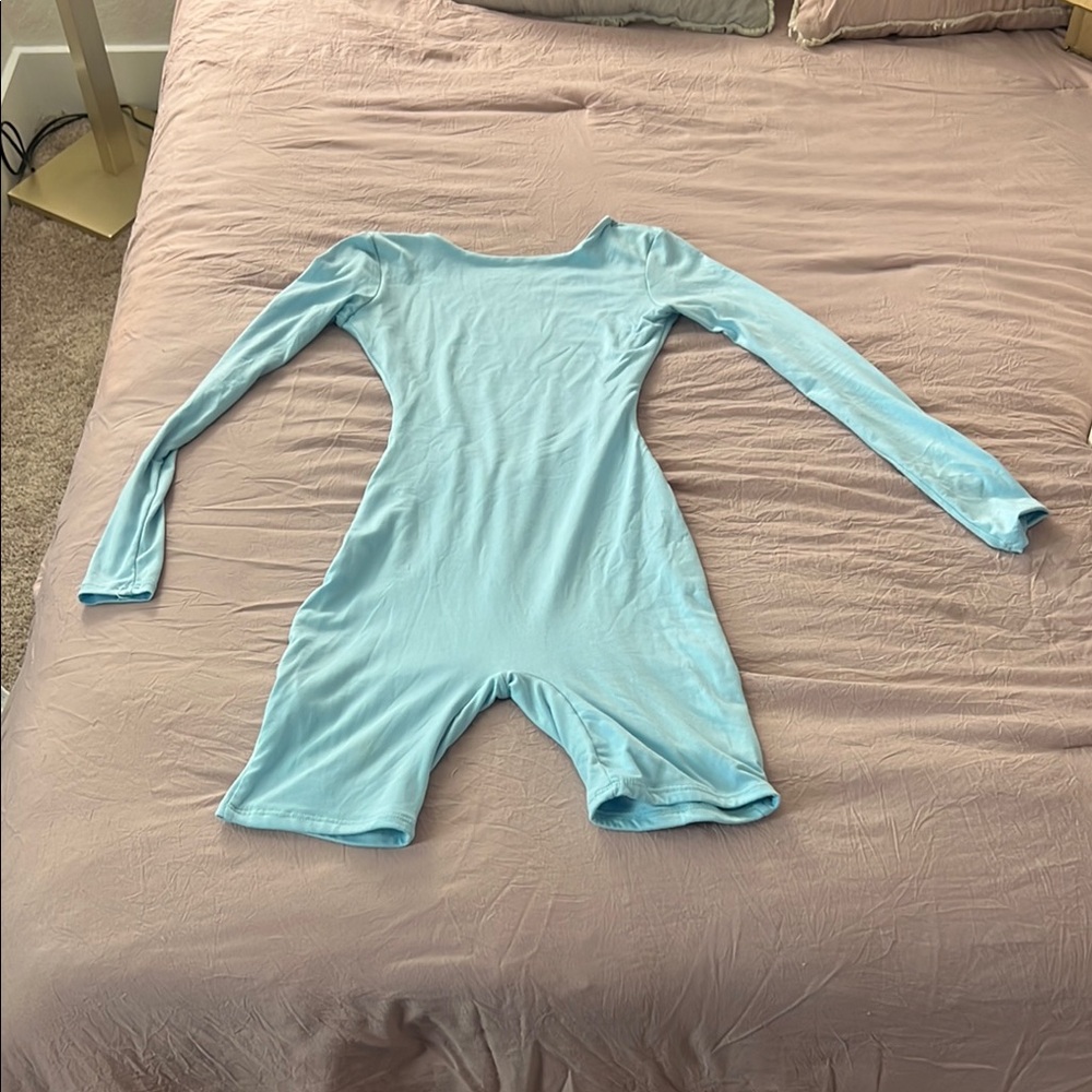 Light Blue Long Sleeve Bodysuit